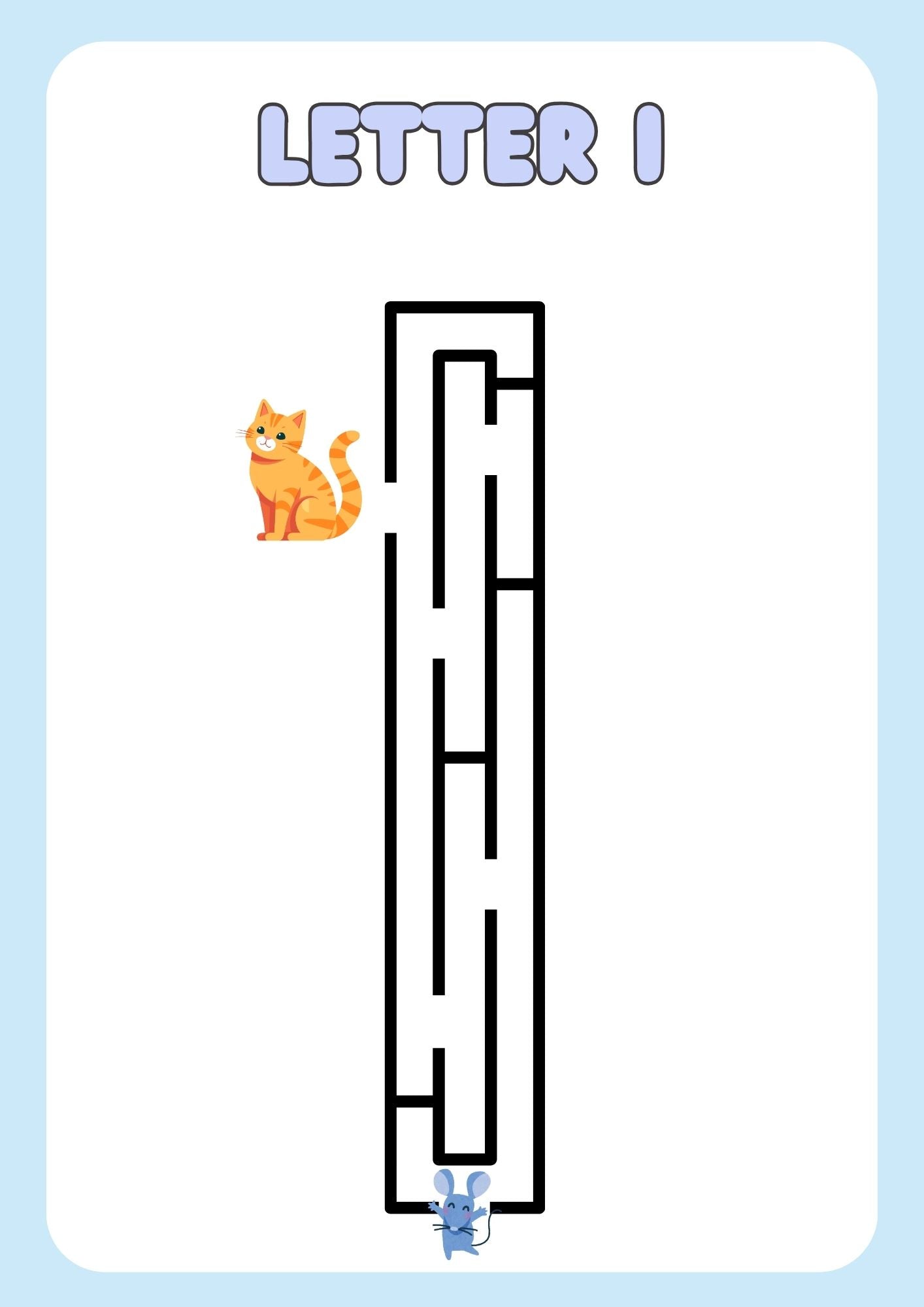 Trace & Write Alphabet With Cat & Mouse