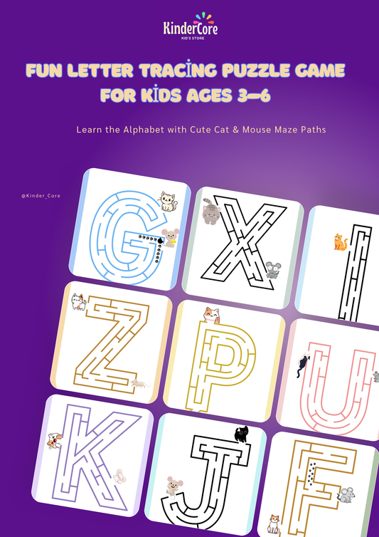 Trace & Write Alphabet With Cat & Mouse